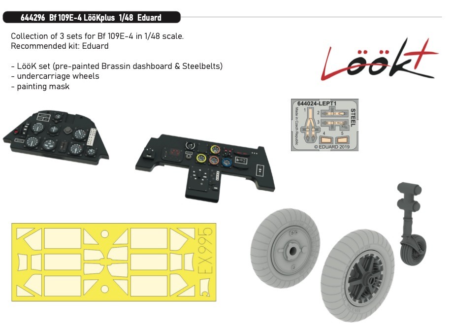 Eduard Brassin ED644296 Messerschmitt Bf-109E-4 LooKplus series 1:48