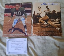 2 HOF Eagles Signed 8X10 Chuck Bednarik & Steve Van Buren Autograph COA Auto