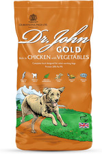 Dr John Gold Dry Dog Food 15Kg - Chicken & Vegetables Complete Dog Food - High E 1.69 per kilo