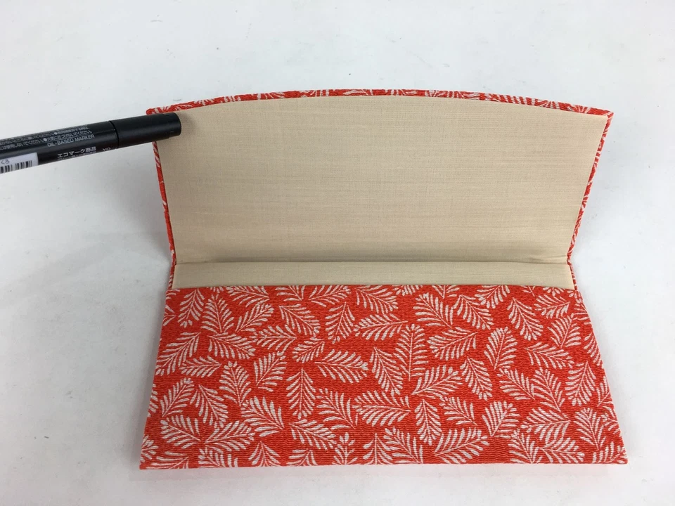 Bolsa de tela japonesa para utensilios de ceremonia del té bolsa de papel Kaishi roja KB40 Foto 4 de 4