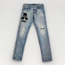 AMIRI BIG A PATCH DESIGNER JEANS SIZE 38