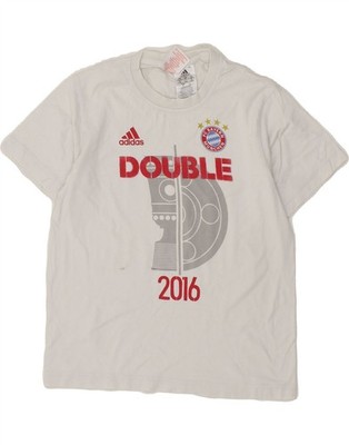 Adidas Mädchen FC Bayern München Grafik T-Shirt Oberteil 11-12 Jahre weiß BT12