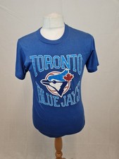 Toronto Blue Jays T-Shirt Small Blue 1988 Graphic Tee Canada Made