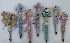 Custom beaded pens. Springtime floral Gifts. Basket filler. Journal. Collect 