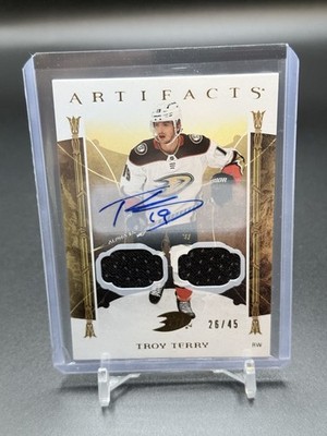 22-23 Artifacts Troy Terry Gold Materials Auto /45