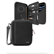 tomtoc Black Tech Organizer Bag Case for Accessories Cables Chargers Travel