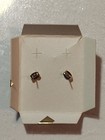 Quality Jadeite Jade Emerald Green Dome Genuine Stud Earrings Gold Tone New — photo 5