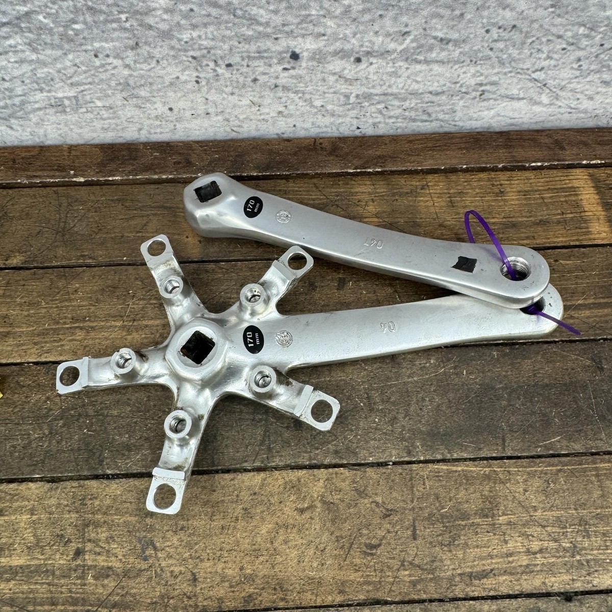 Vintage Campagnolo Veloce Triple Crankset 170mm 135 BCD 10 Speed