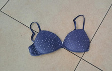 TOP: BH Gr. 170/176 blau mit weißen Punkten von girls