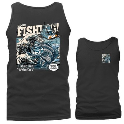 Gone Fishing   Golden Carp Club Outdoor Sport Tank Top