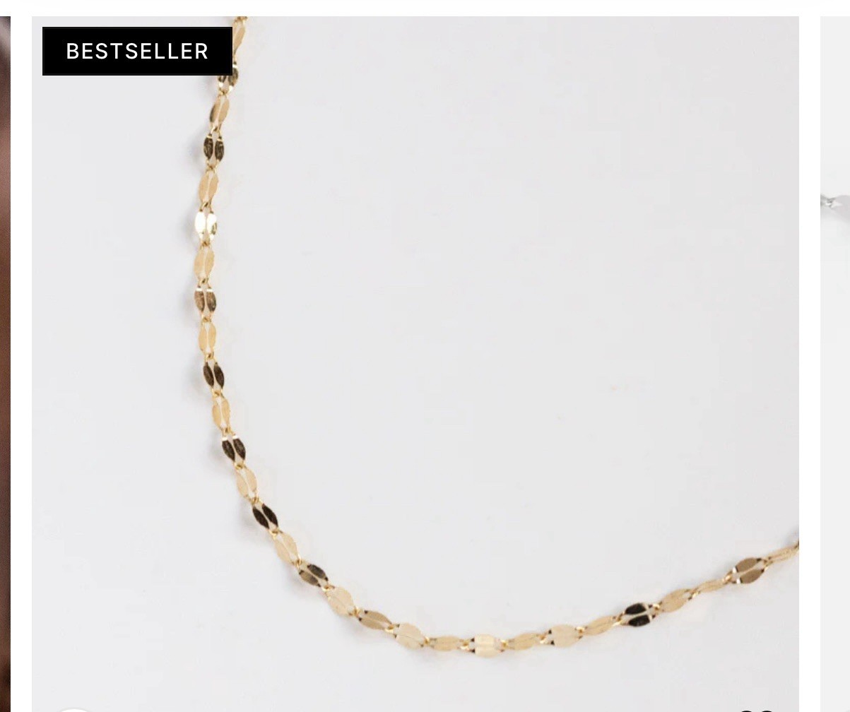 Solid Gold Sparkle Link Chain - Local Eclectic Je… - image 8