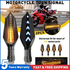 12LED Motorcycle Turn Signal Light Flasher Tail Arrow Amber Rear Lamp Daytime
