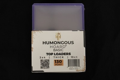 (50) Humongous Hoard 3'' x 4'' Basic 130Pt Thick Top Loaders 5 Packs