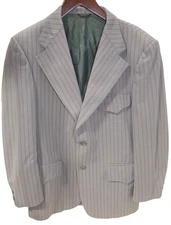 T vtg LEEDS CLUB Abraham & Straus Men's Sport Coat Jacket Blazer Polyester Knit