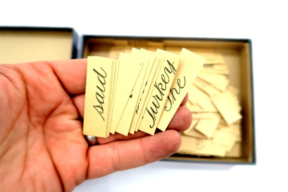 Antique 1920's EMBECO SENTENCE BUILDER by Milton Bradley in NEW / NOS Condition - Image 3 of 4