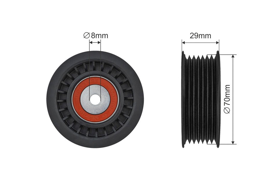 Nty Pulley Idler V-Belt For Smart Fortwo Forfour 453 0.9-1.0 - Image 4