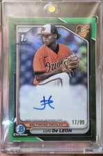 2024 Bowman Chrome LUIS DE LEON Auto GREEN LAVA REFRACTOR  /99