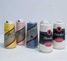Maxi-Lock Serger Thread Cone Lot: Ivory, Yellow, Blue & Pink 5 Cones NEW SEALED