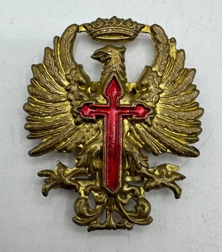 Spanish Fascist Franco Cap Helmet Insignia Civil War Military Tanker Post WW2