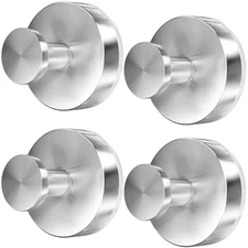 Suction Cup Hooks for Shower, 4 PCS No-Drill Towel Holder for Bathrooms Wall,...