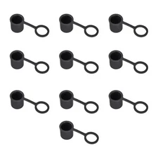 BNC-B Anti Dust Plug Port Dust Silicone Covers Caps Stoppers Black 10pcs