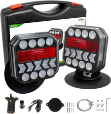 USB-C Wireless Trailer Lights Adjustable Magnetic Tow Light with Retroreflectors