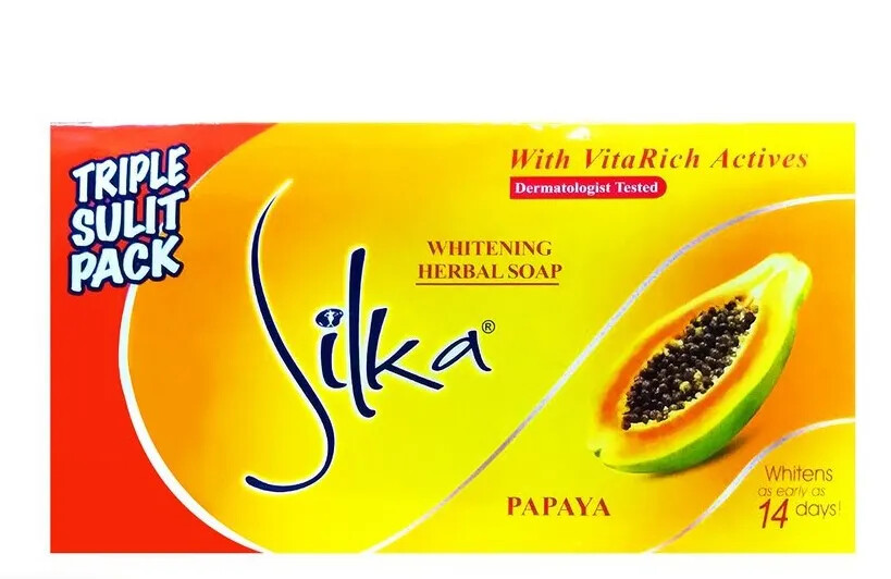 Silka Papaya Soap Lightening & Brightening - 135g / 135g x 2 / 90g