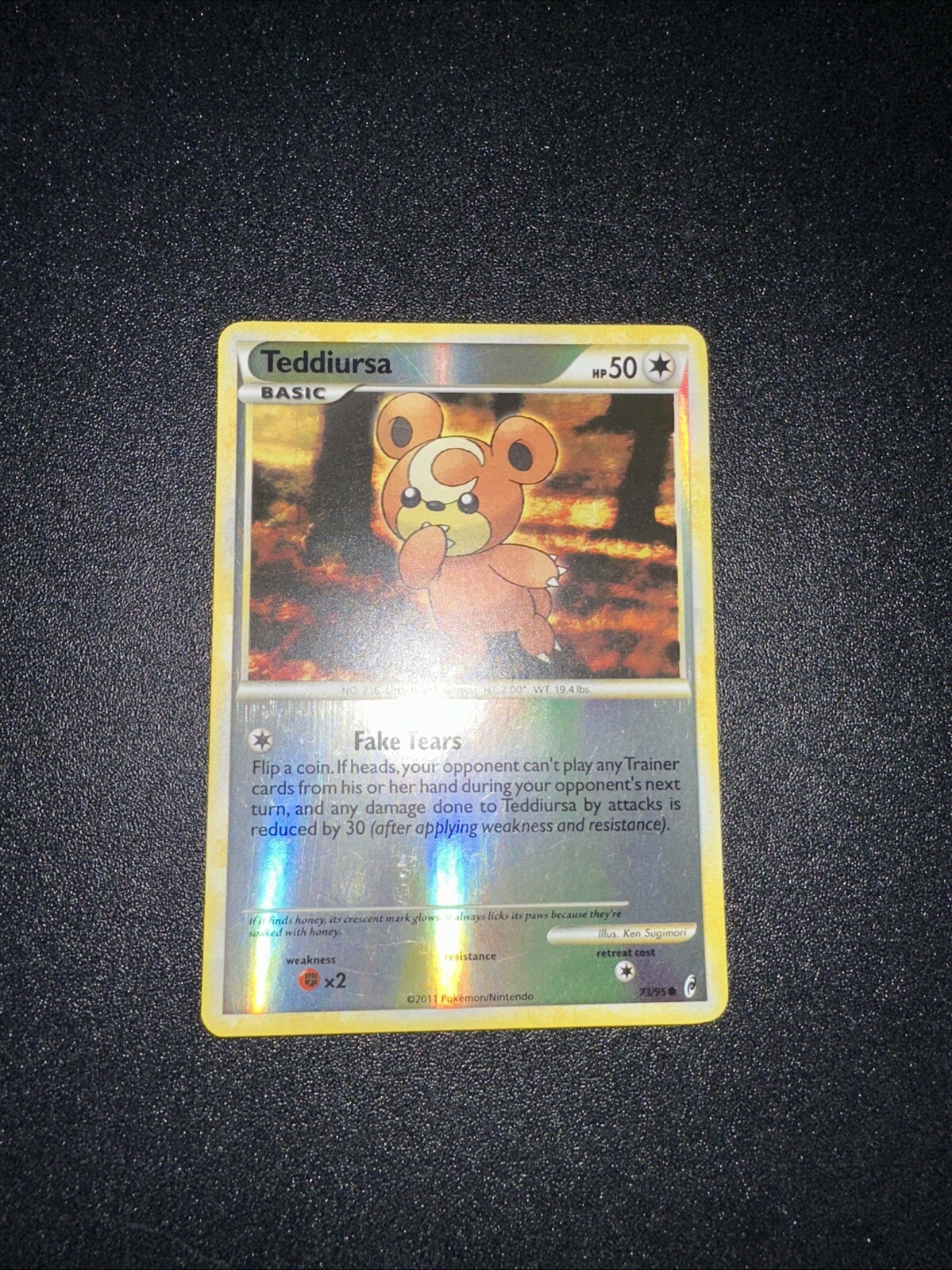 Pokémon TCG Teddiursa 73/95 Call of Legends Reverse Holo NM/LP
