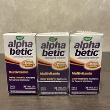 3 X Nature's Way Alpha betic Multivitamin Energy Support - 30 Count 12/26
