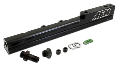 AEM High Volume Aluminum Fuel Rail -6 AN For 94-00 Honda B16A2 B16A3 25-103BK
