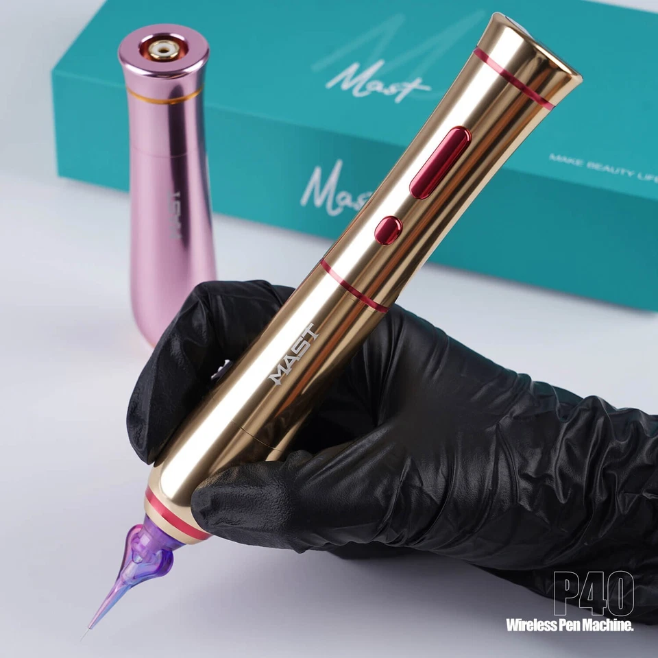 Máquina de pluma de tatuaje inalámbrica Dragonhawk maquillaje permanente | mástil P40 WQP-057 Foto 2 de 3
