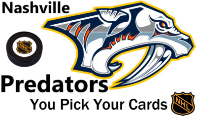 You Pick Your Cards - Nashville Predators Team - NHL Hockey Card Selection