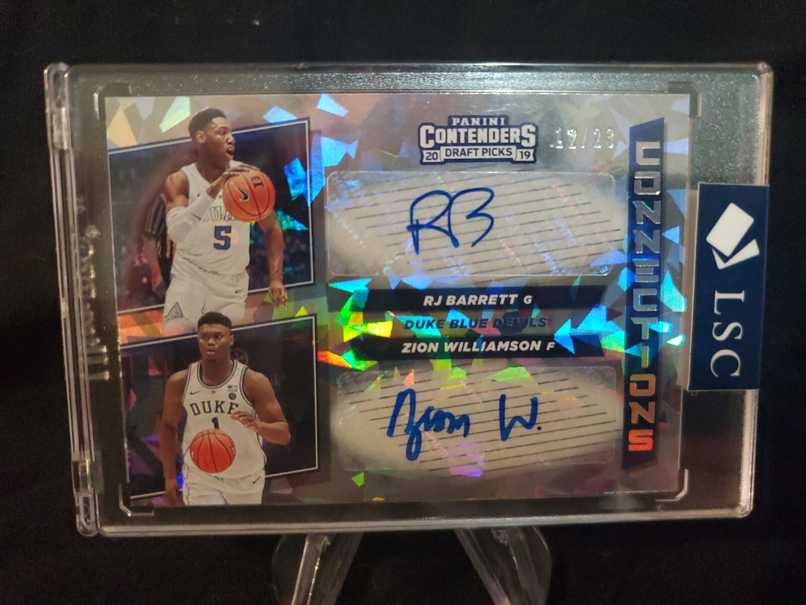 2019 Panini Contenders Cracked Ice Zion Williamson & RJ Barrett #12/23!! Sealed!