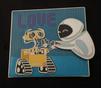 Disney Pin 106482 Wall-E and Eve 'Love' Reaching Out For Each Other 