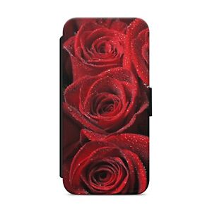 Funda Flip red Rose belleza y Beast-De Teléfono-Se Adapta A Iphone/Samsung