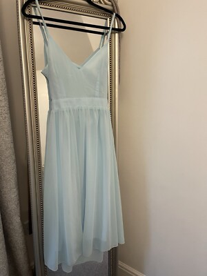 Boohoo Chiffon Tie Back Midi Skater Dress Size 10