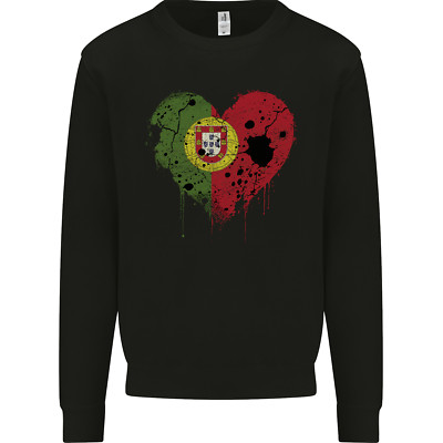 Love Portugal Flagge portugiesischer Tag Fußball Herren Sweatshirt Pullover