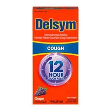 Delsym 12 Hour Grape Flavored Cough Relief Liquid, 5 Fluid Ounce
