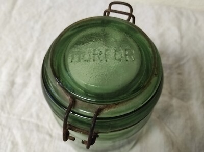 Bocal ancien en verre épais Durfor
