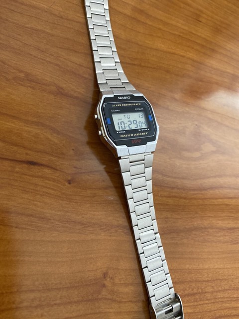 Vintage Casio LCD Stainless Steel Chronograph Alarm Watch 593 A163w Battery | Achetez sur eBay