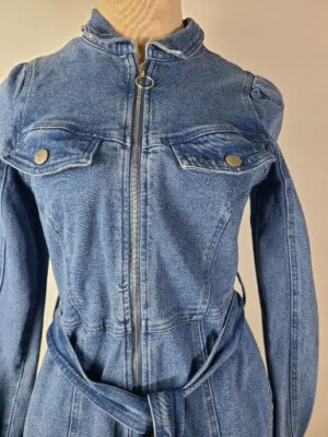 Le Lis Collection Dress Denim Zipper Pockets Size Small | eBay