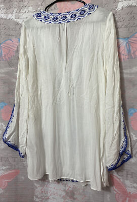 Top Brodé White House Black Market - Taille S, Gris, Tricoté - Occasion Très Bon état