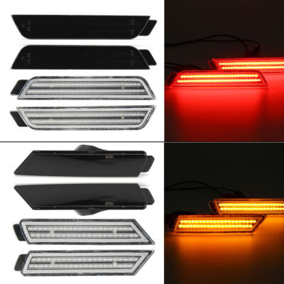 2X/4X  Seitenmarkierungsblinker Licht Schwarz/Klar Für Chevy Camaro 2010-2015