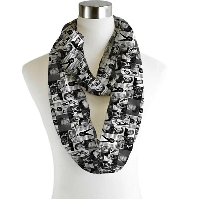 Elvis Montage Black & White - Infinity Chiffon Scarf
