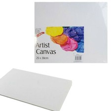 25x30cm Artist Canvas Panel Painting Blank White Board Kids Adult Art & Craft UK