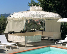 GAZEBO ROTONDO IN FERRO BATTUTO A MANO - ARTIGIANALE!!! 6 X 3MT.