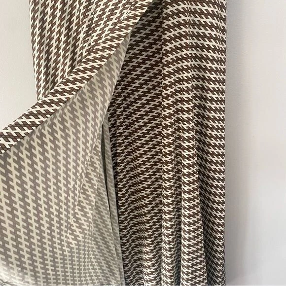 Abito avvolgente Tory Burch Kelsey misto seta asimmetrico S