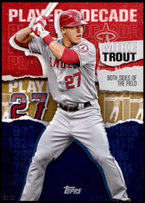 Mike Trout 2020 Topps Player of the Decade 5x7 Gold #MT-4 /10 Angels
