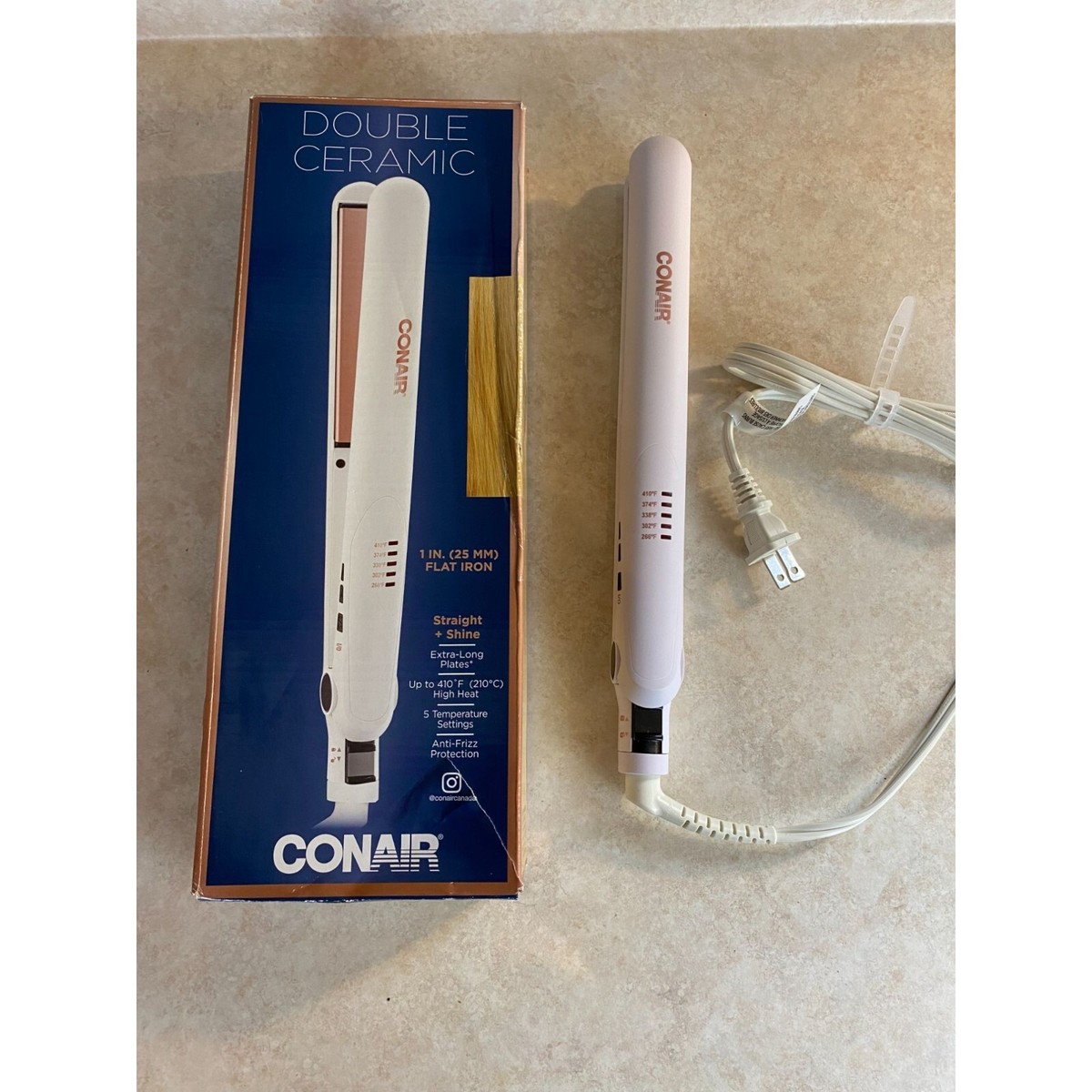 Conair Double Ceramic Flat Iron Plancha Doble Ceramica Conair
