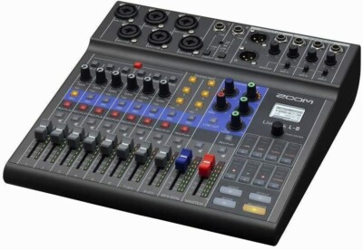 ZOOM LiveTrak L-8 8ch Live Podcast Digital Mixer and Recorder New